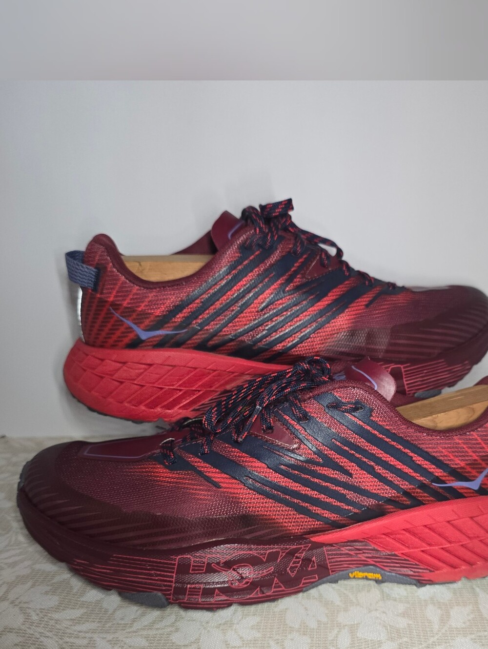 Hoka Women's Red Running Shoes - Lightweight Performance